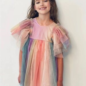 Lola + The Boys Rainbow Tulle Dress